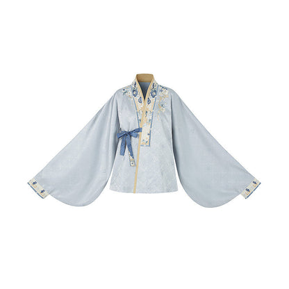 Ming Dynasty Winter Hanfu Set with Embroidered Mamian Skirt | Octagonal Vista 八角景