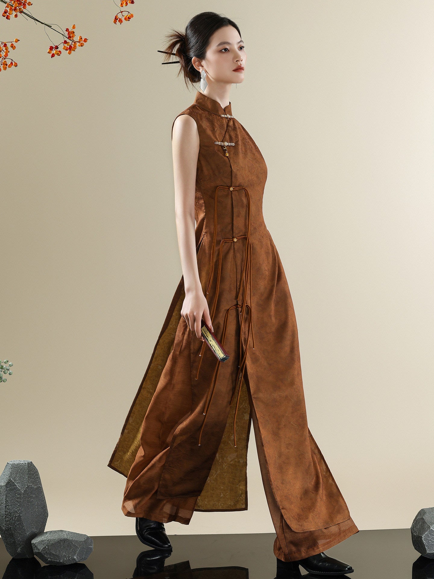 Modern Ode-Inspired Qipao Dress | New Chinese Style Slim Cheongsam