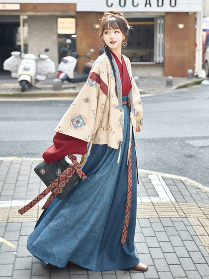Jin Dynasty Modern Hanfu Jacket and Skirt - Liunian 流年 (Preorder)
