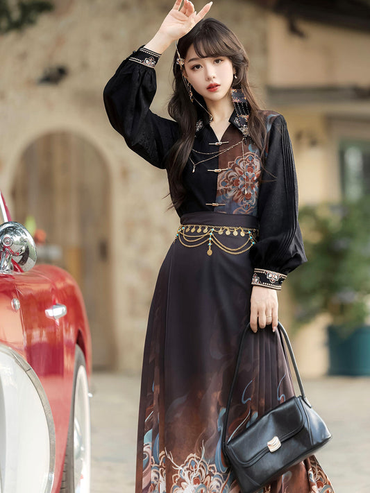 Ming Dynasty Modern Hanfu and Mamianqun - Luling 鹿灵