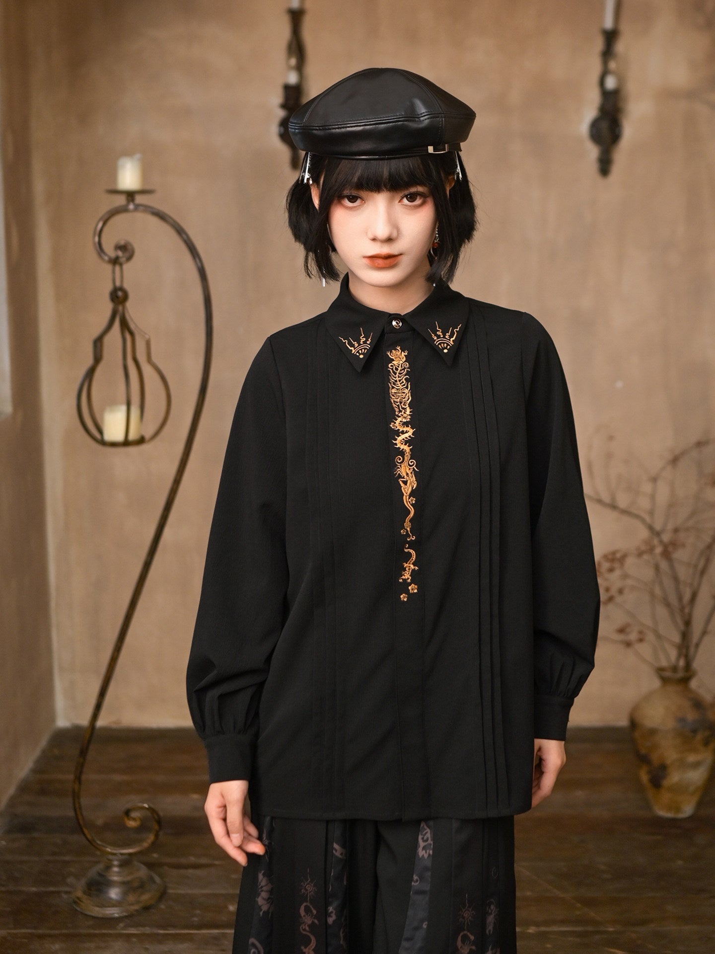 New Chinese Style Long Sleeve Top - Five Poisons 五毒