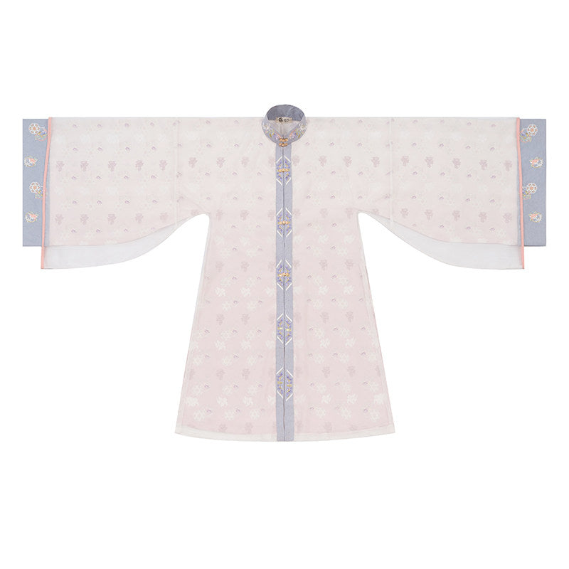Ming Dynasty Hanfu Set with Robe & Violet Mamian Skirt | Misty Vines 紫雾青藤
