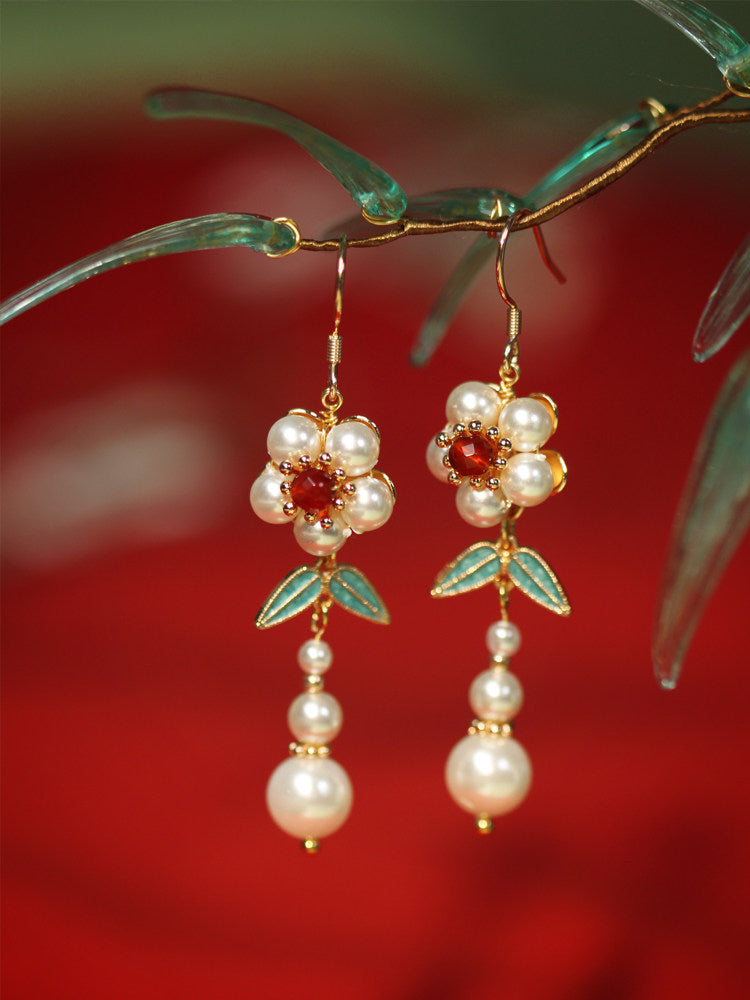 Plum Blossoms Palace Earrings | Hanfu Jewelry