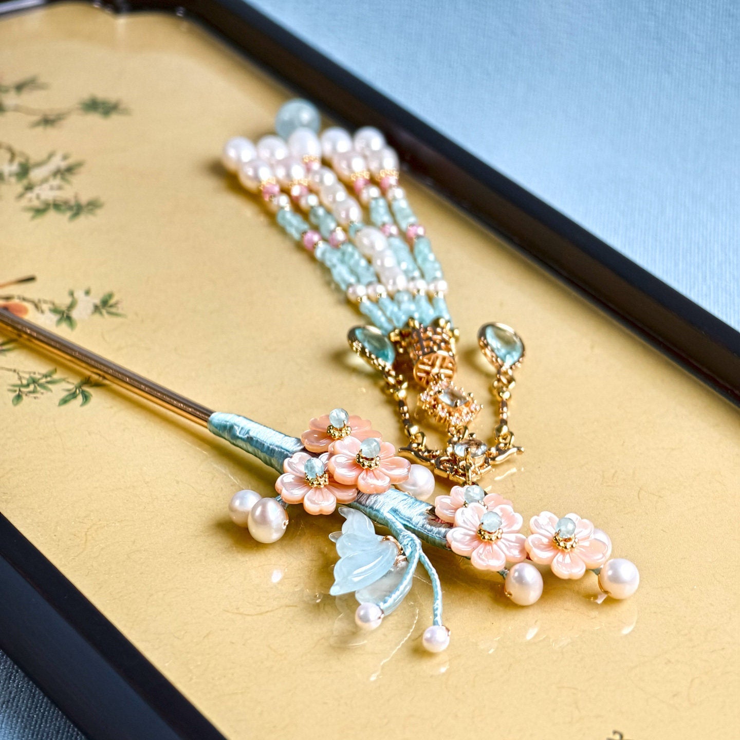 Cherry Blossom Tassel Hair Stick | Ancient Chinese Hair Accessory