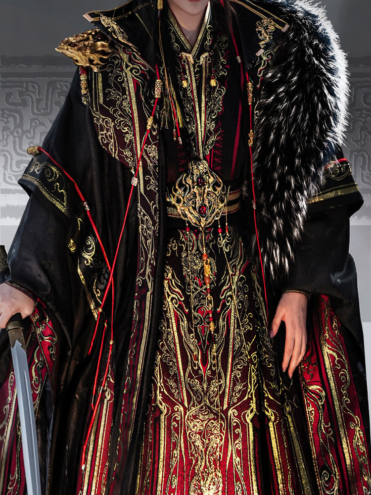 Princes and Generals Xianxia Hanfu Set with Cloak | Chinese Fantasy Period Drama Style
