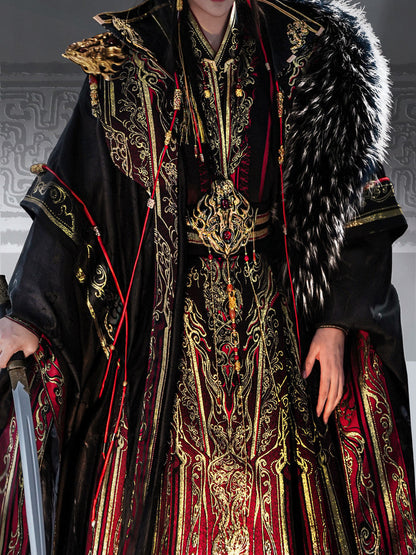 Princes and Generals Xianxia Hanfu Set with Cloak | Chinese Fantasy Period Drama Style