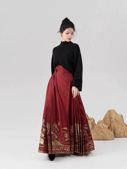 Ming Dynasty Modern Hanfu for Chinese New Year Festivals - Thousand Miles 万里