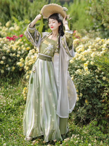 Qingzhi 清栀 - Song Dynasty Style Qiyao Ruqun Hanfu