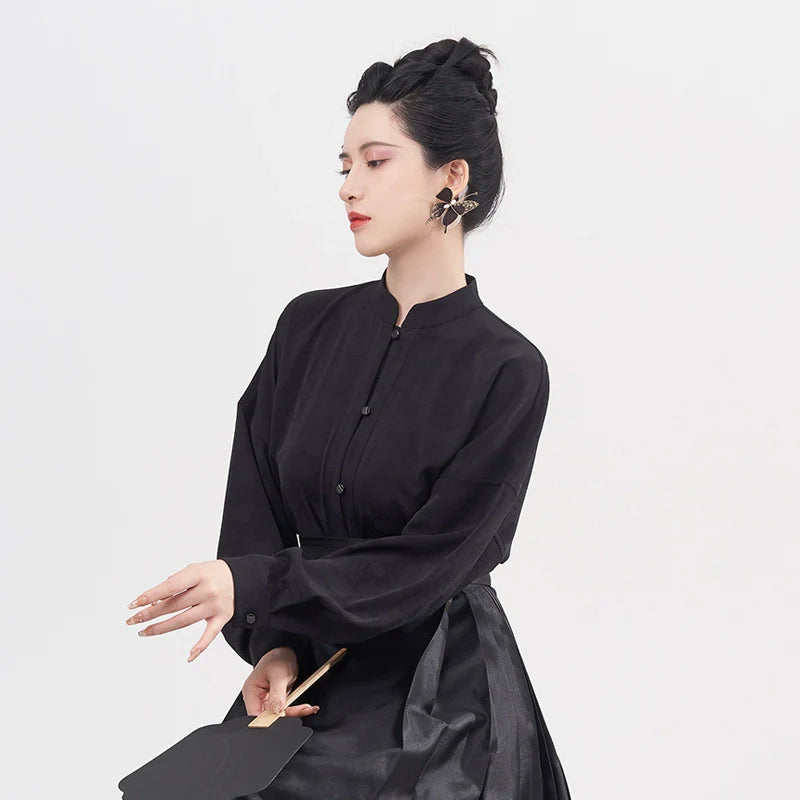 Chinese Blouse & Mamian Skirt Outfit | Huajian 花涧