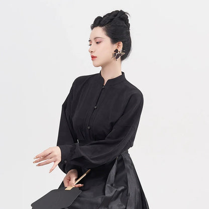 Chinese Blouse & Mamian Skirt Outfit | Huajian 花涧
