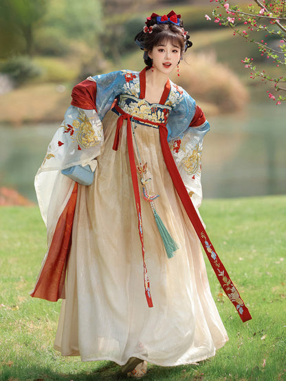 Bai Yuxue | Tang Dynasty Qixiong Ruqun Hanfu Outfit
