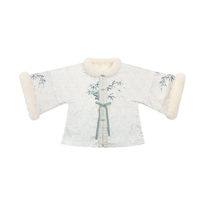 Ming Dynasty Hanfu Set with Jacket & Ocean Blue Mamian Skirt for Women | Zhaojun 昭君