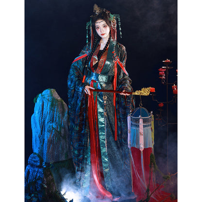Astrologer | Wei Jin Dynasty Style Immortal Hanfu with Flowing Wide Sleeve Robe