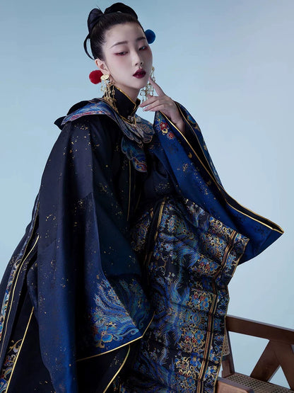 Ming Dynasty Traditional Hanfu Set & Mamian Skirt | Diancui 点翠