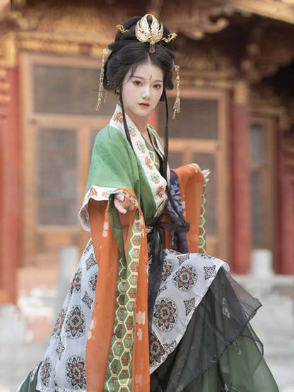 Wei Jin Dynasty Qiyao Ruqun Hanfu | Butterfly Scroll 蝴蝶图卷