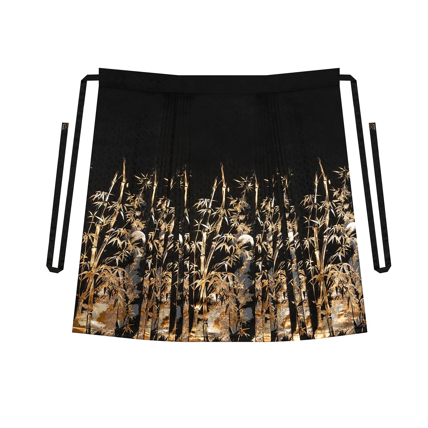 Chinese Blouse & Mamian Skirt Outfit | Golden Bamboo Ink 金墨竹