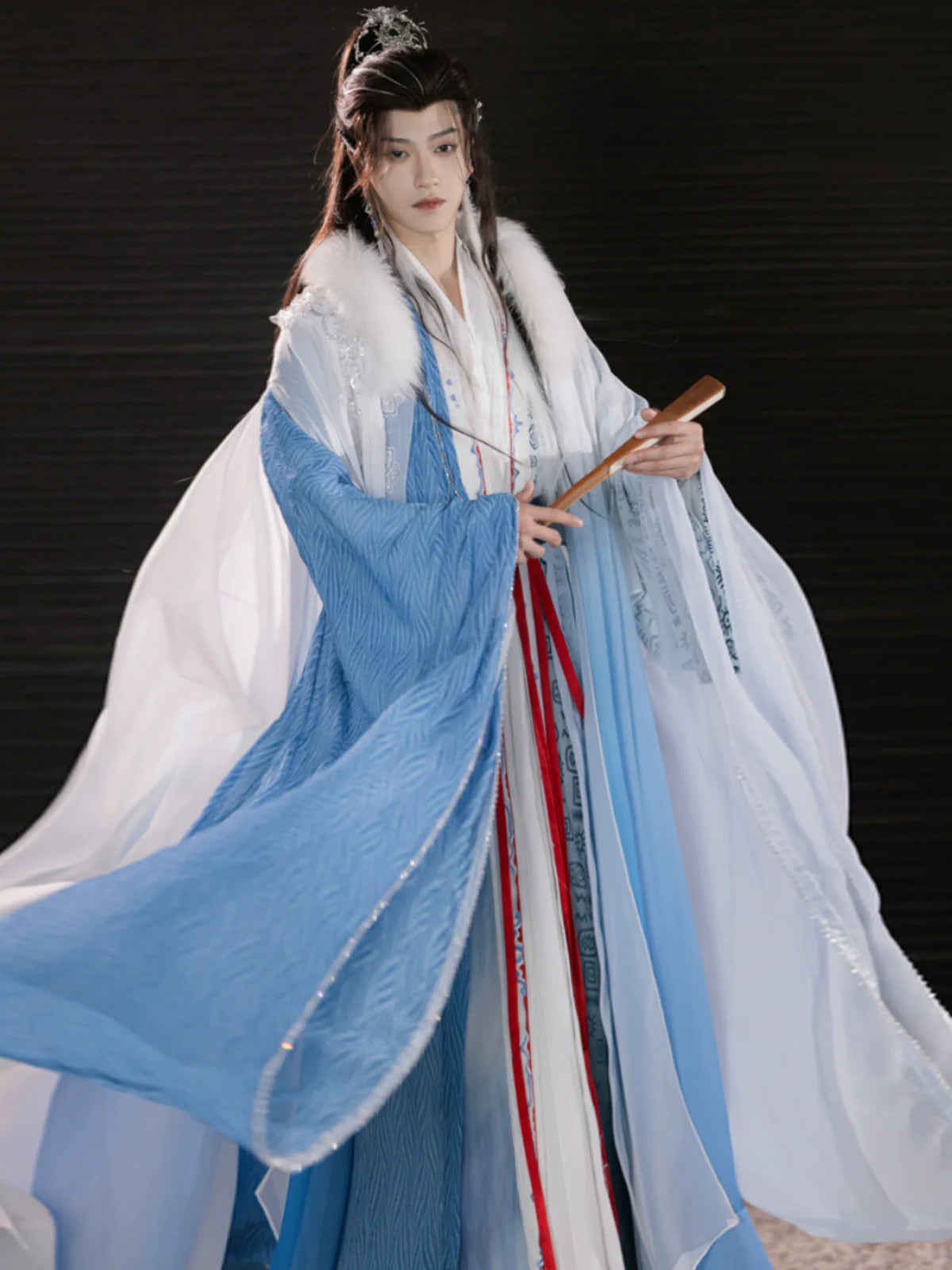 Azure Dragon - Unisex and Male Fantasy Xianxia Costume Cloak Set (Preorder)
