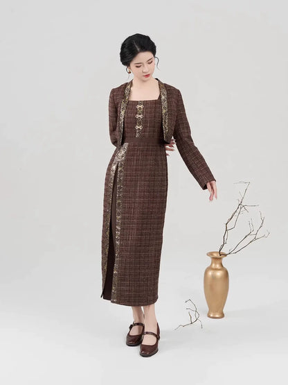 Song Dynasty Modern Hanfu - Autumn Mocha 秋褐 (Preorder)