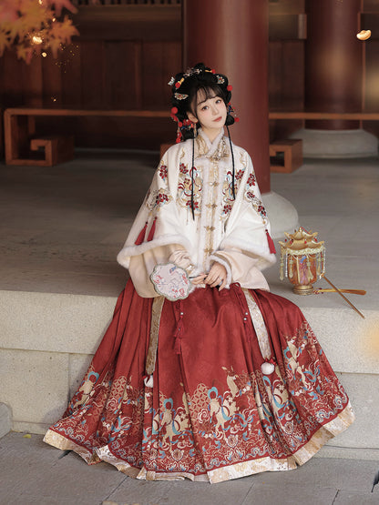 Ming Dynasty Chinese New Year Festival Hanfu | Fumalinmen 福马临门