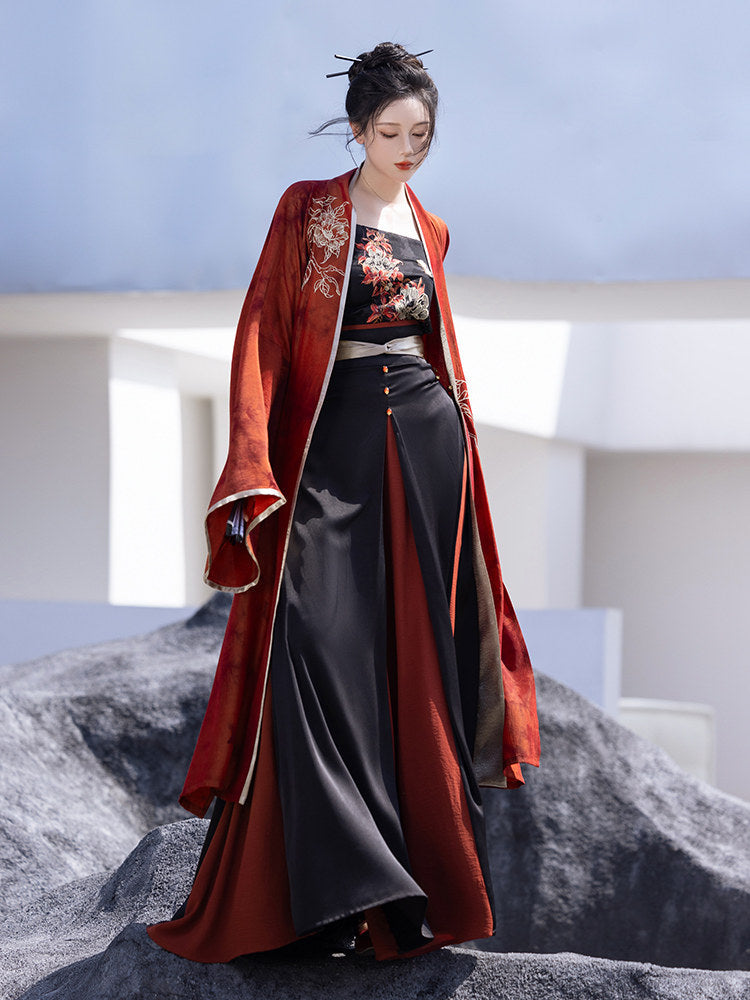 Song Dynasty Modern Hanfu Beizi Jacket and Wrap Skirt - Nirvana 涅槃 (Preorder)