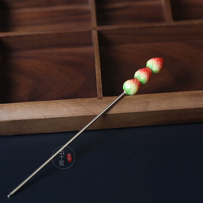 Strawberry Sugar Candy Hair Stick | Hanfu Hair Accessory