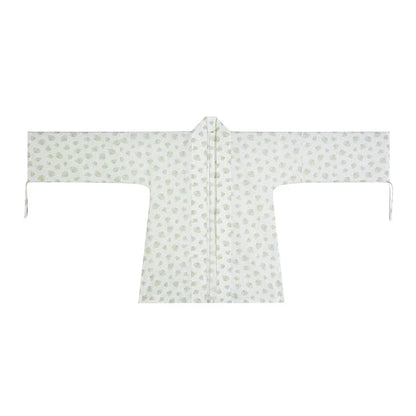 Song Dynasty Modern Hanfu Set with Winged Sleeve Top and Wide Leg Pants - Wrapped Leaves 裹叶 (Preorder)