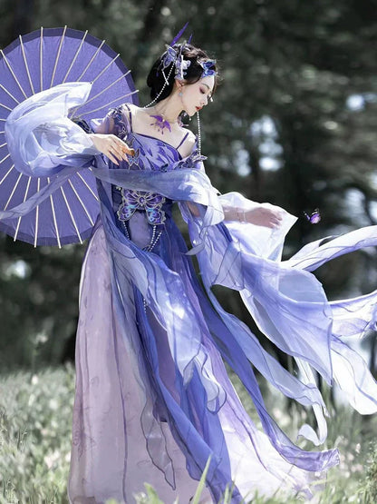 Wei Jin Dynasty Qiyao Ruqun Hanfu | Night Butterfly