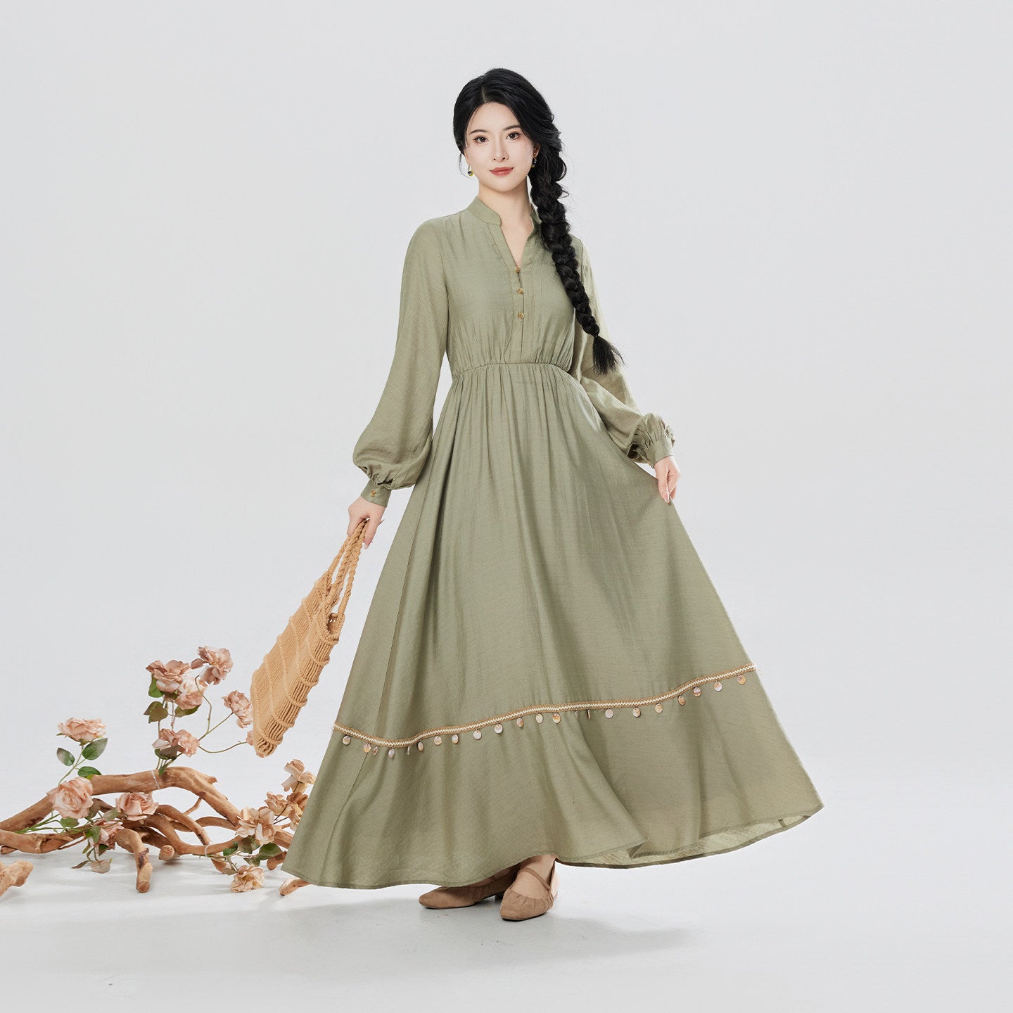 Senwu | New Chinese Style Vest and Dress Set