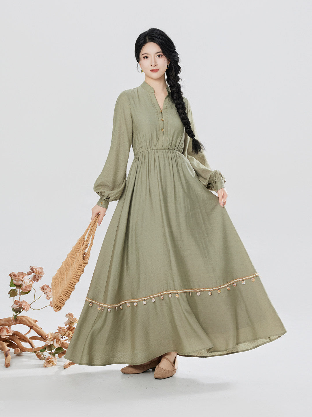 Senwu | New Chinese Style Vest and Dress Set