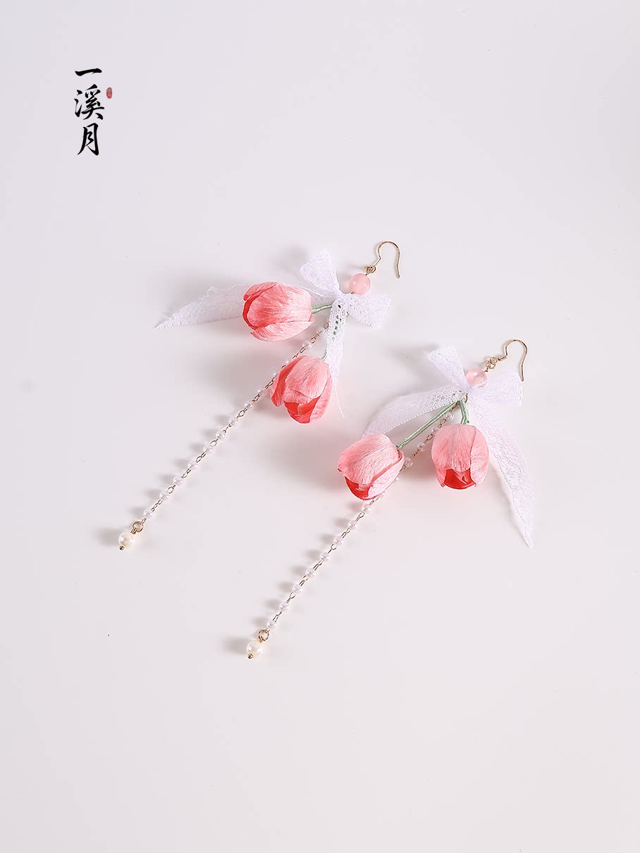 Tulip Bow Earrings | Hanfu Jewelry