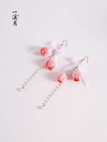 Tulip Bow Earrings | Hanfu Jewelry