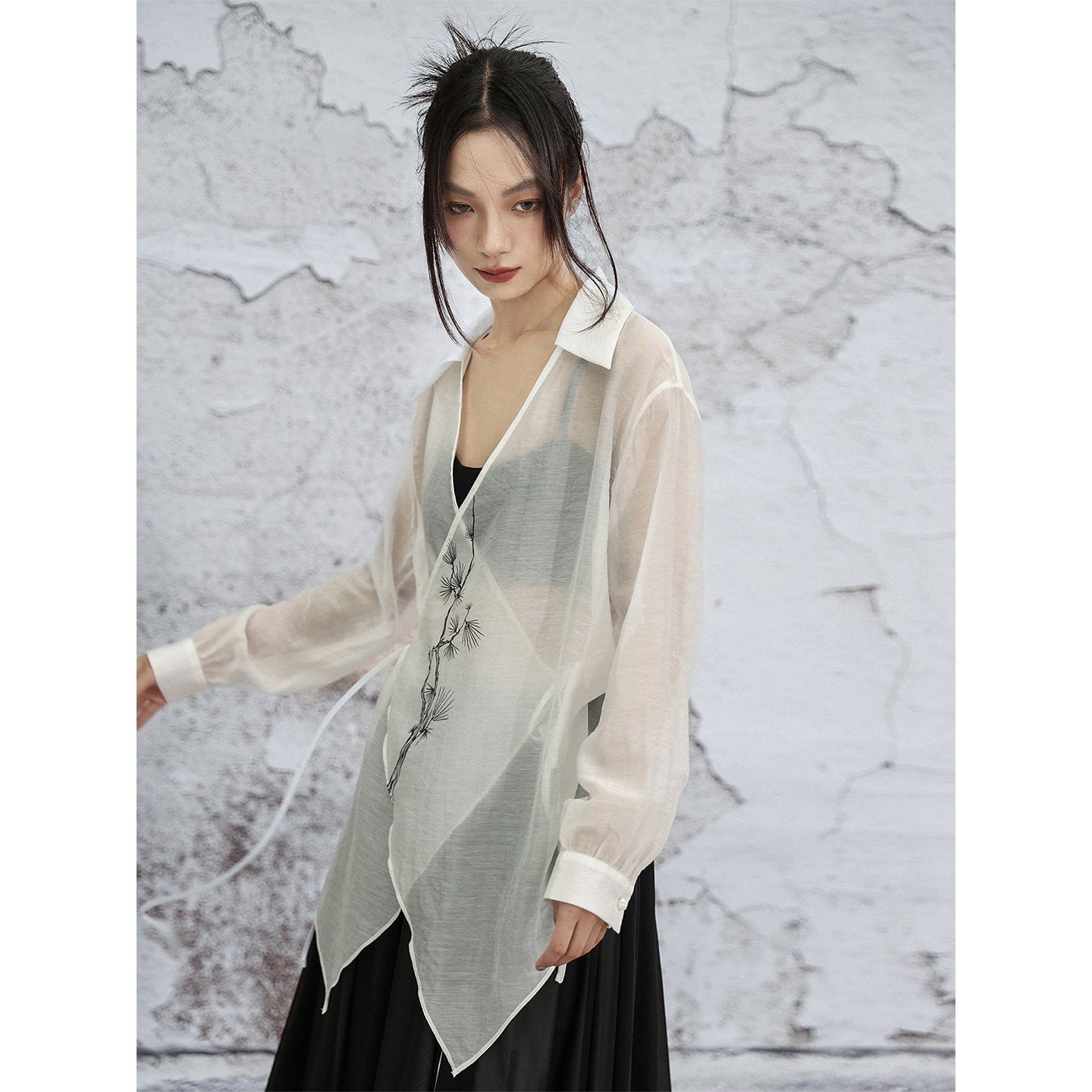 New Chinese Style See Through Cardigan