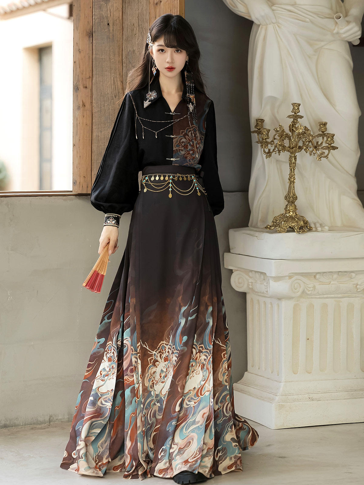 Ming Dynasty Modern Hanfu and Mamianqun - Luling 鹿灵