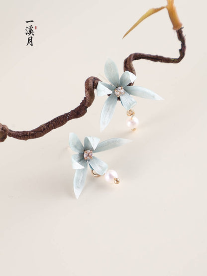 Blue Orchid Earrings | Hanfu Jewelry