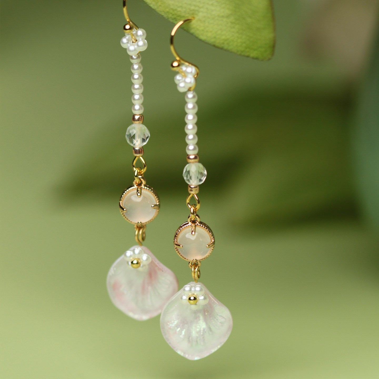 Pink Petal Earrings | Hanfu Jewelry