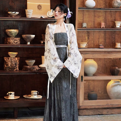 Xiaoxiang Bamboo 潇湘竹 - New Chinese Style Wei Jin Pleated Summer Dress Outfit