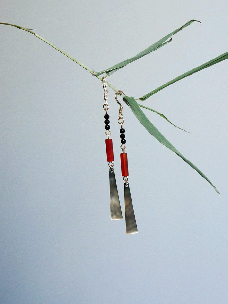 Oriental Ruby Shells Earrings | Hanfu Jewelry