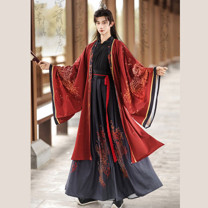 Crimson Dragon | Wei Jin Dynasty Hanfu Set