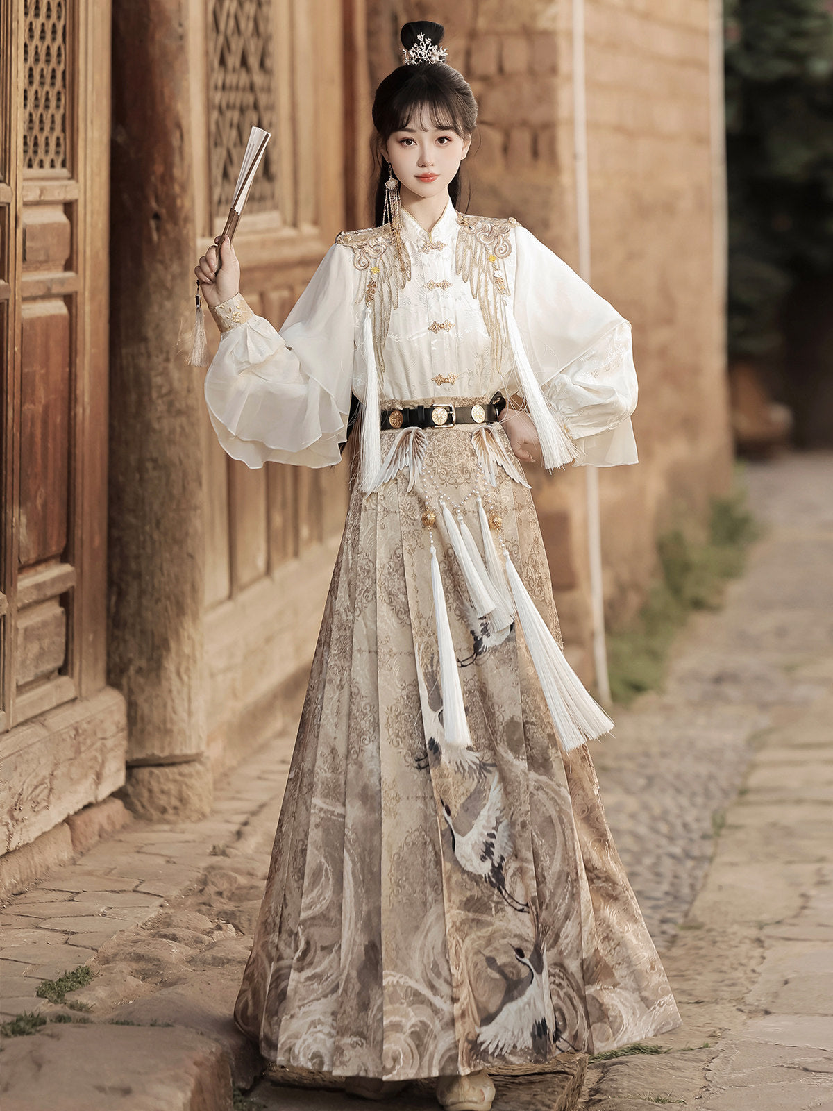 New Chinese Style Long Sleeve Top and Mamianqun - Heavenly Envoy 天国使臣