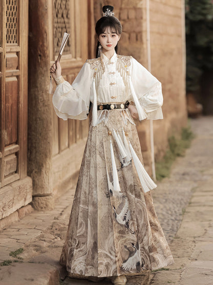 New Chinese Style Long Sleeve Top and Mamianqun - Heavenly Envoy 天国使臣