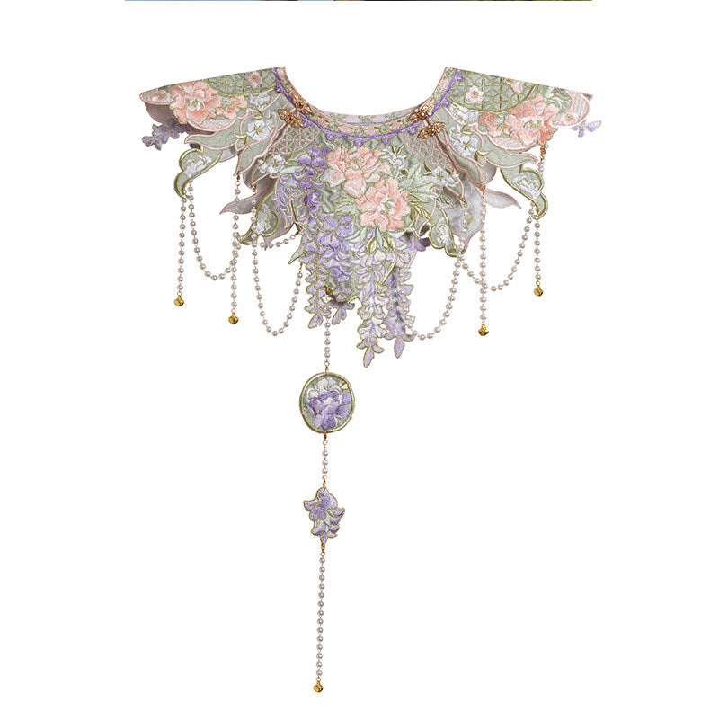 Ming Dynasty Hanfu Set with Robe & Violet Mamian Skirt | Misty Vines 紫雾青藤