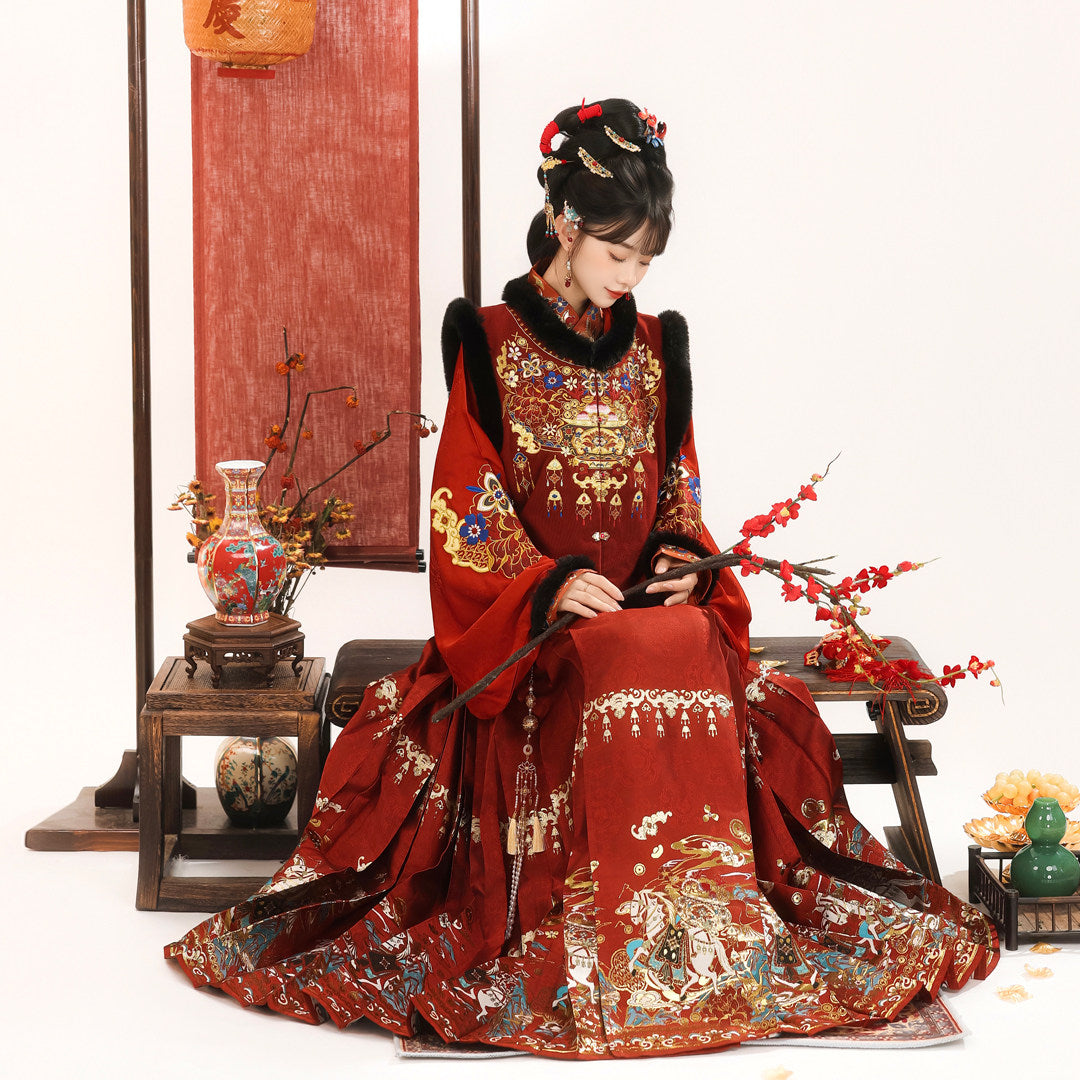 Ming Dynasty Chinese New Year Festival Hanfu | Make A Fortune 马上发财