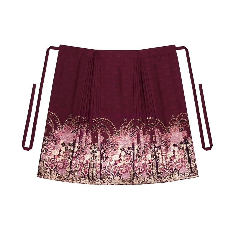 Ming Dynasty Modern Hanfu Mamianqun Outfit - Eternal Night Rose 永夜玫瑰