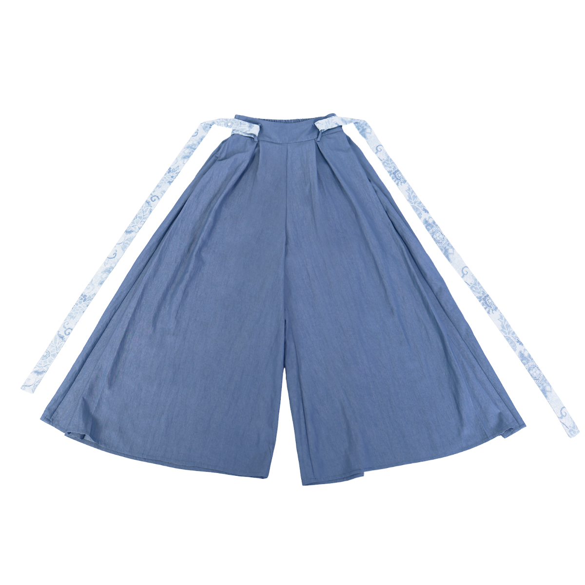 Song Dynasty Modern Hanfu Camisole and Cardigan with Shorts or Wide Leg Pants - Kongqing 空青 (Preorder)