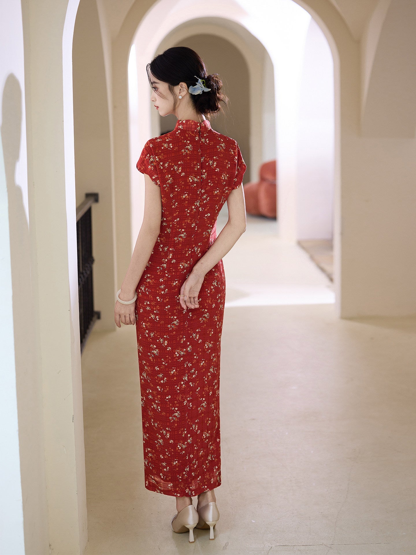 Chinese Wedding Engagement & Tea Ceremony Retro Cheongsam | Jiayue