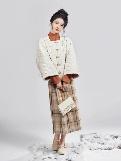 Song Ming Dynasty Modern Hanfu Mamianqun Outfit - Peanut Glutinous Rice Balls 花生汤圆