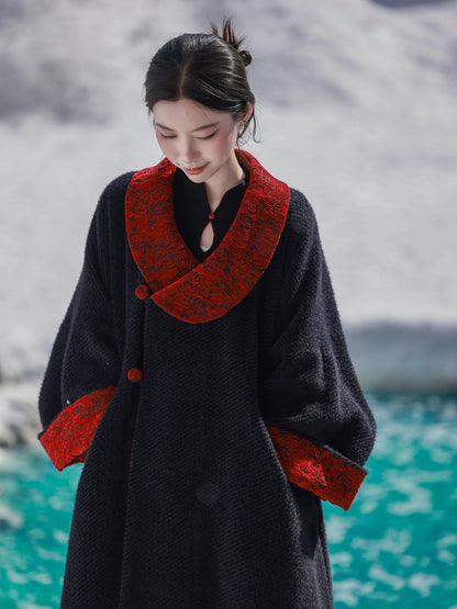 Tang Dynasty Modern Hanfu Round Collar Jacket for Autumn and Winter - Gryffindor 格兰芬多 (Preorder)