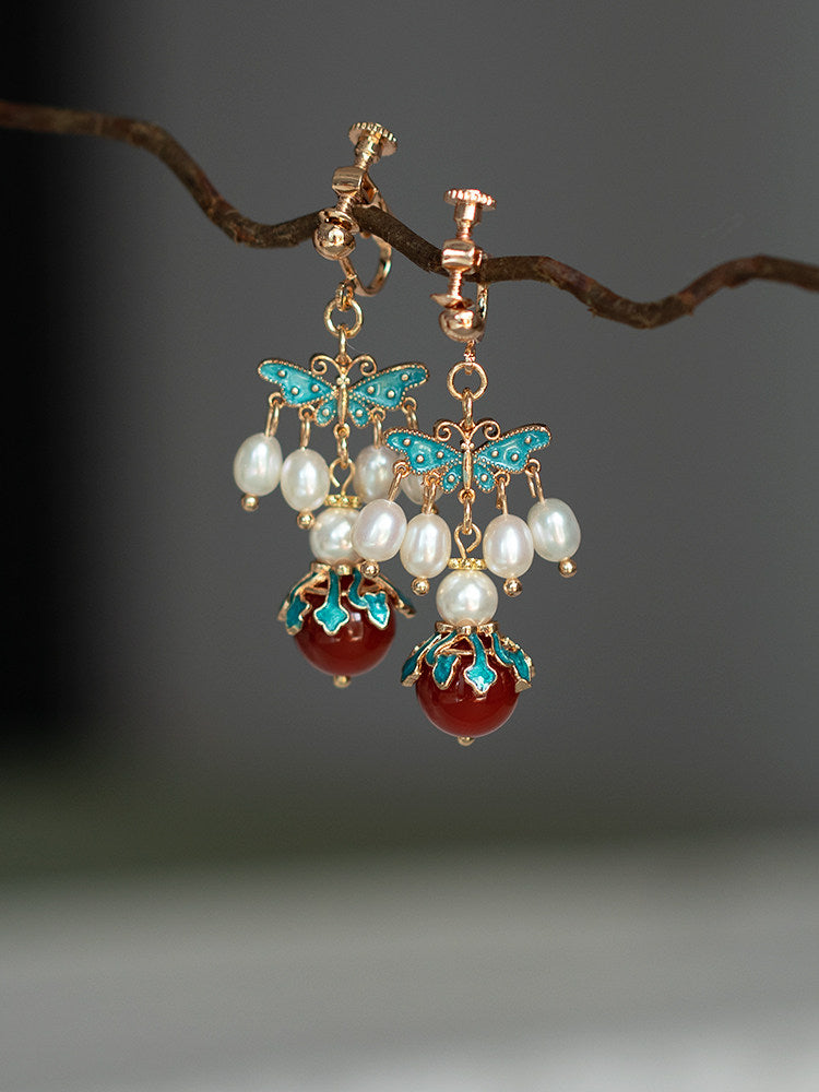 Ming Dynasty Cloud Collar Antique Earrings | Hanfu Jewelry