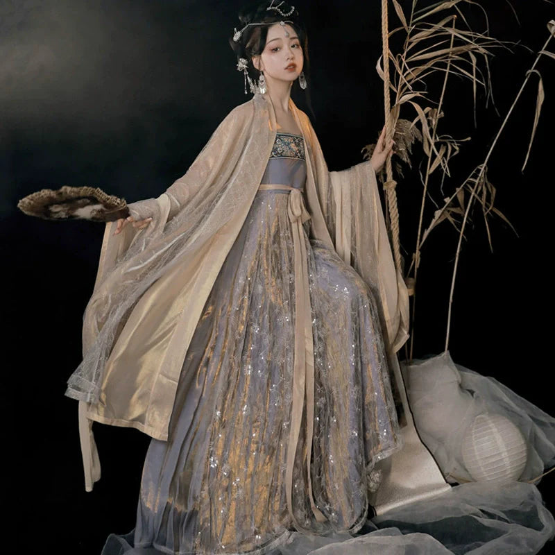 Cold Tangerine  寒橘柚 - Tang Dynasty Style Hanfu Dress Heziqun