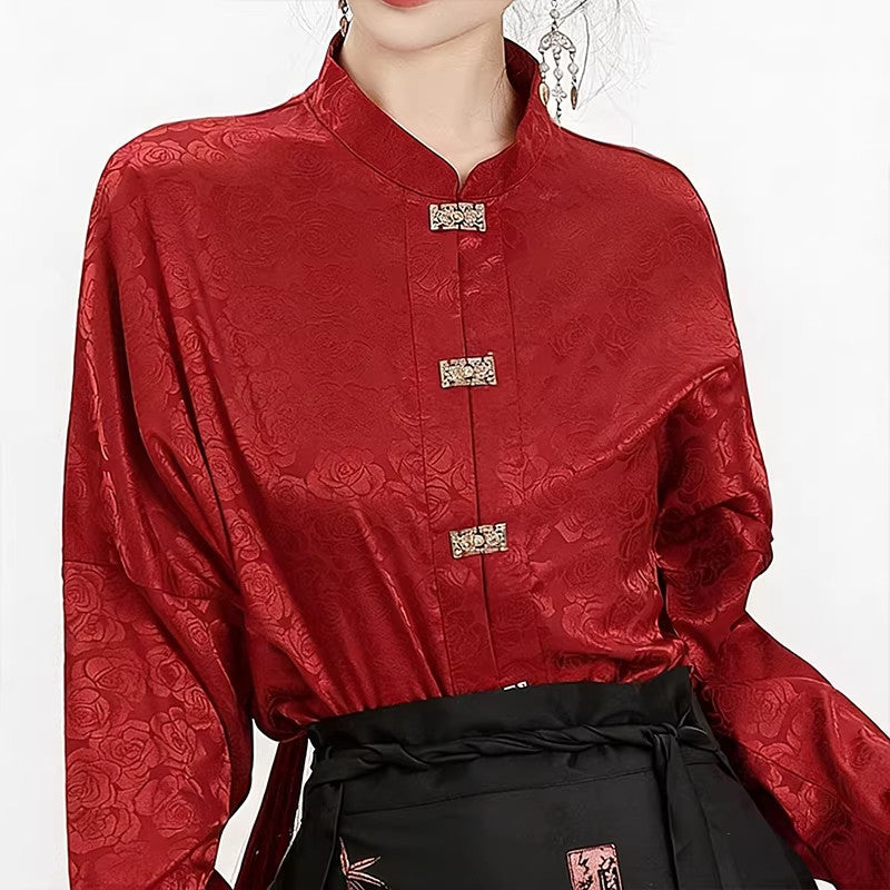 Mystical | Modern Ming Dynasty Cloak and Mamianqun Skirt Hanfu Set
